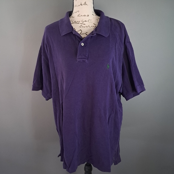 Polo Ralph Lauren Other - Polo By Ralph Lauren Mens Polo Shirt Purple Green Pony Size XL Short Sleeve